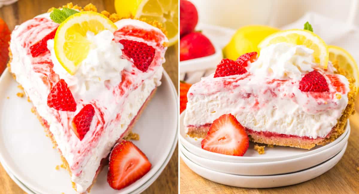 No-Bake Strawberry Lemonade Pie l Kitchen Fun With My 3 Sons