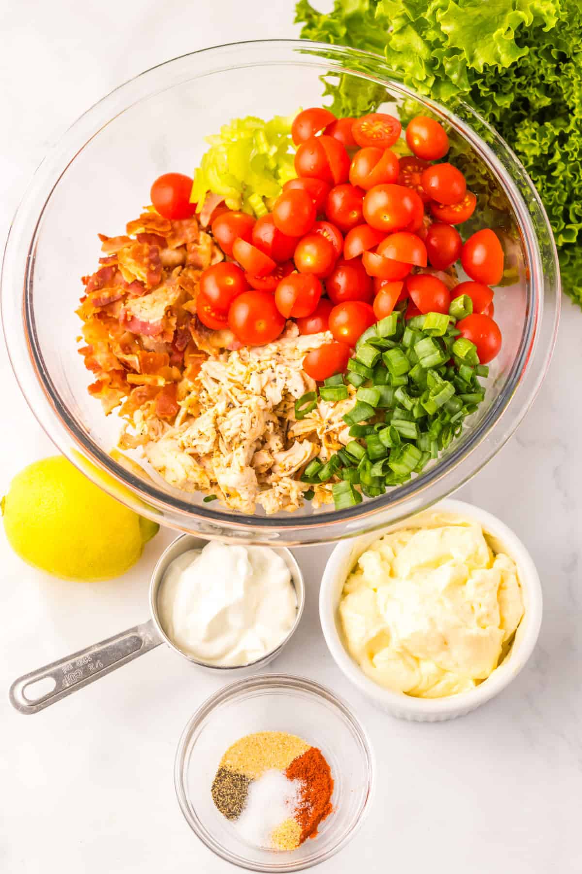 ingredients to make BLT Chicken Salad