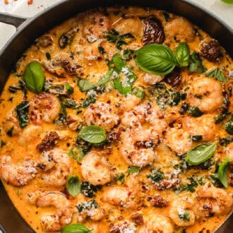 Creamy Tuscan Shrimp feature