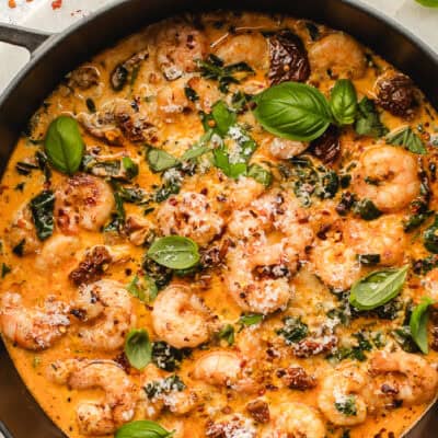 Creamy Tuscan Shrimp feature