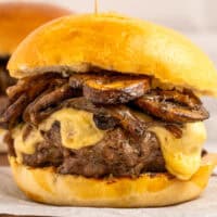 Mushroom Swiss Burgers feature