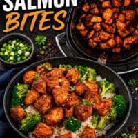 Air Fryer Salmon Bites pin