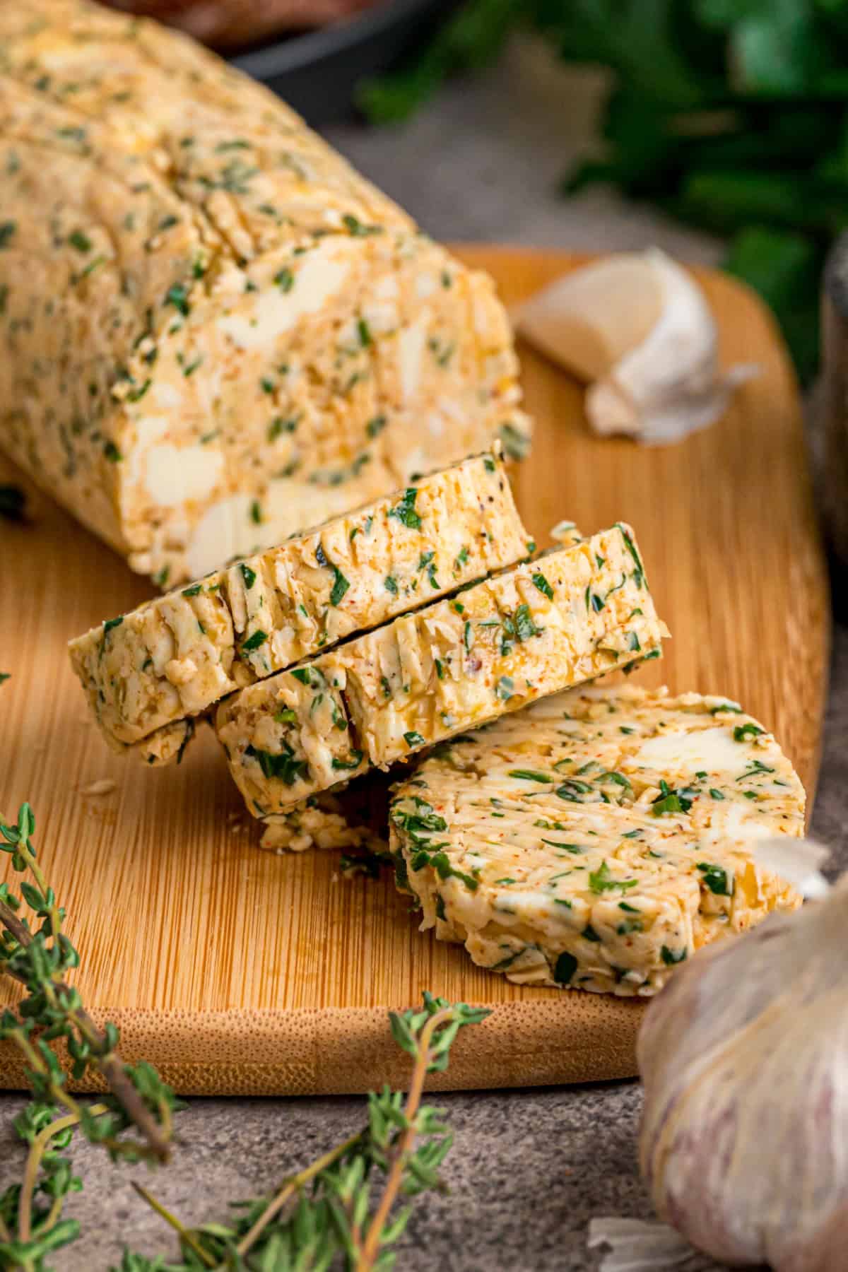 Cowboy Butter in a log