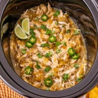 Crockpot Salsa Verde Chicken feature