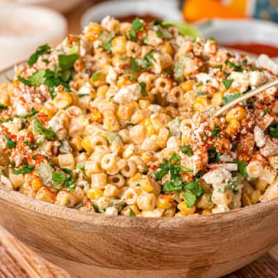 Mexican Street Corn Pasta Salad feature