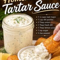 Easy Homemade Tartar Sauce recipe pin