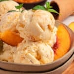 No-Churn Peach Ice Cream feature