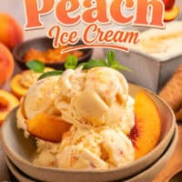 No-Churn Peach Ice Cream pin