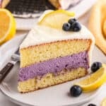Lemon Blueberry Cheesecake Cake feature