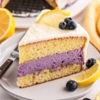 Lemon Blueberry Cheesecake Cake feature