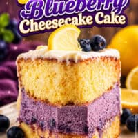 lemon blueberry cheesecake cake pin