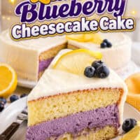 lemon blueberry cheesecake cake pin