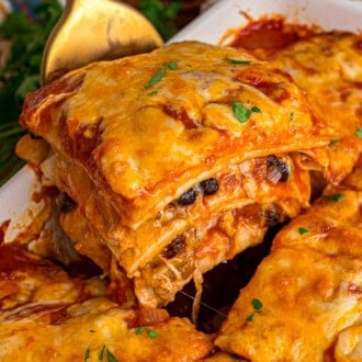 chicken enchilada casserole featre