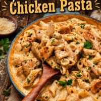 Garlic Parmesan Chicken Pasta pin