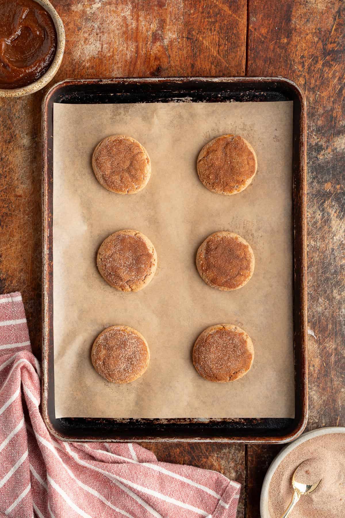 These Apple Cider Cookies are soft and chewy with plenty of warm fall flavor. adding the cinnamon sugar coating on apple cider cookies.