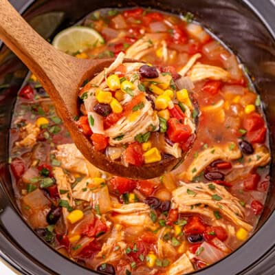 Crockpot Chicken Enchilada Soup feature