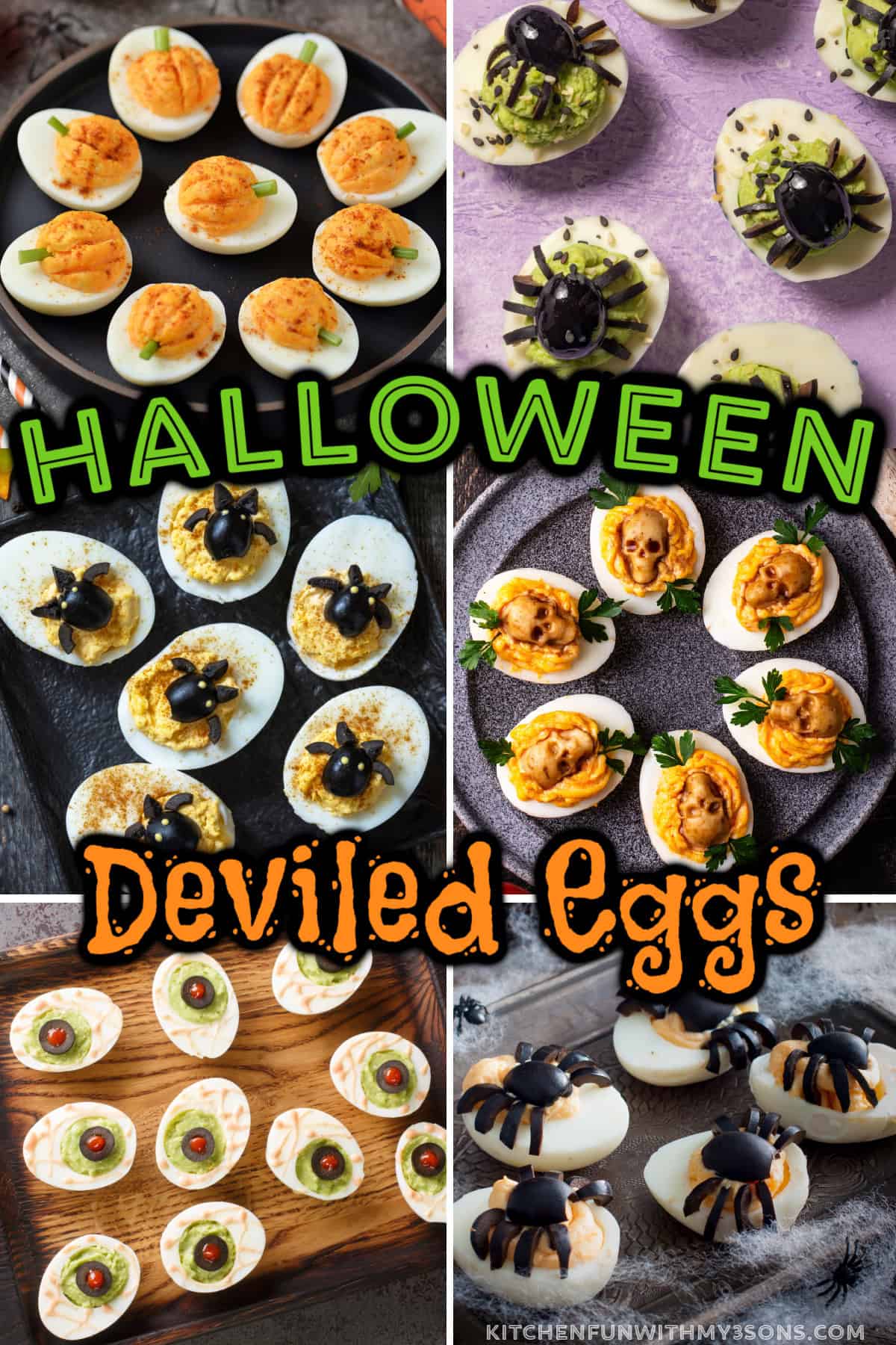 Halloween Deviled Eggs pin