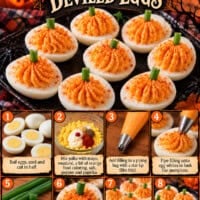 Halloween Pumpkin Deviled Eggs pin