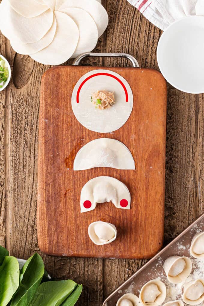 This easy Wonton Soup features tender homemade wontons filled with juicy pork and shrimp in a light, aromatic chicken broth. Adding filling to a wonton wrapper and folding it