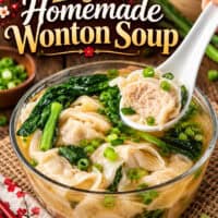 Easy Homemade Wonton Soup pin